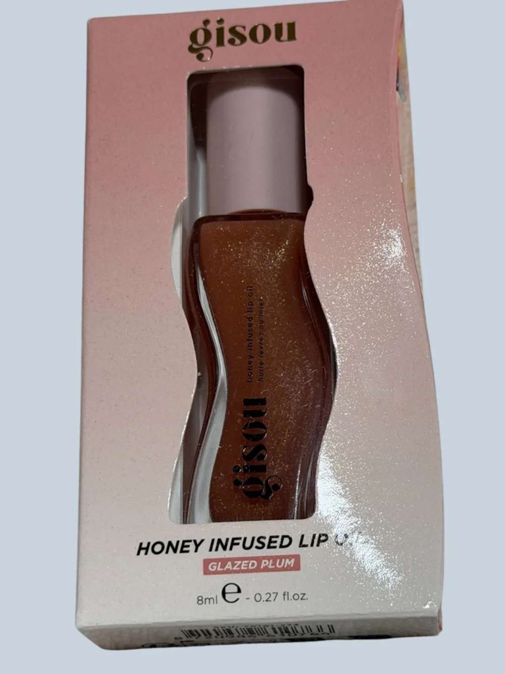 Gisou Honey Infused Lip Oil - Glazed Plum (shimmery brown plum) NIB